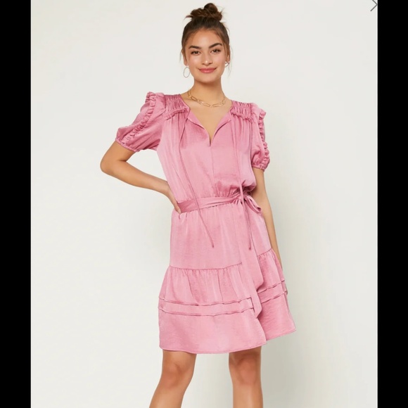 Current Air Pink Ruffle Mini Dress - Picture 5 of 5
